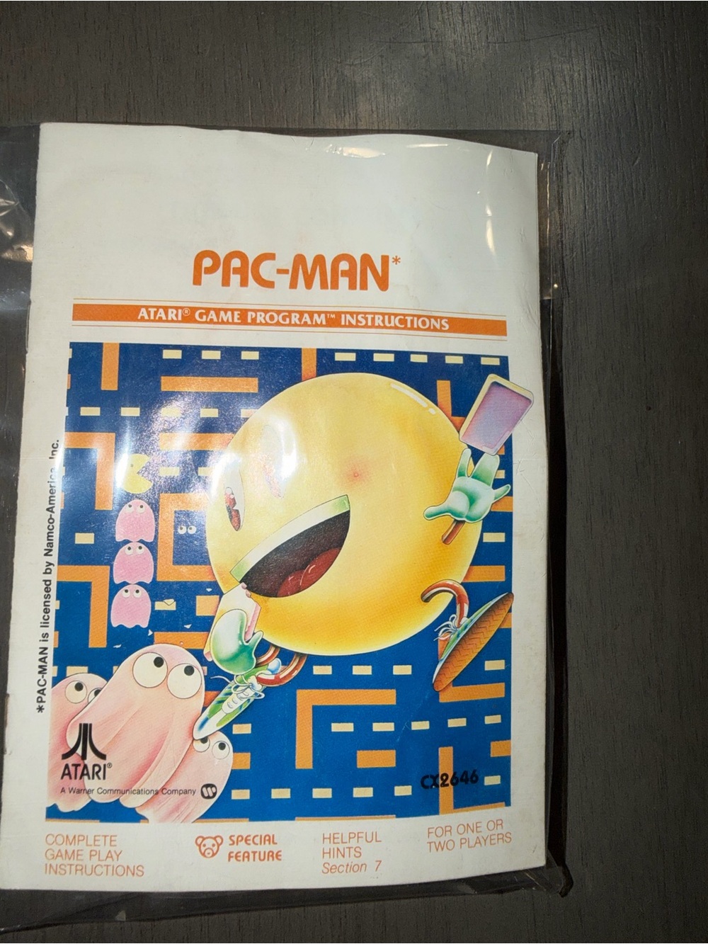 Pac-Man Game Manual - White/Yellow Cover